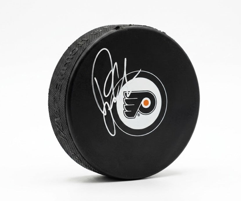 Rick Tocchet Philadelphia Flyers Autographed Logo Hockey Puck