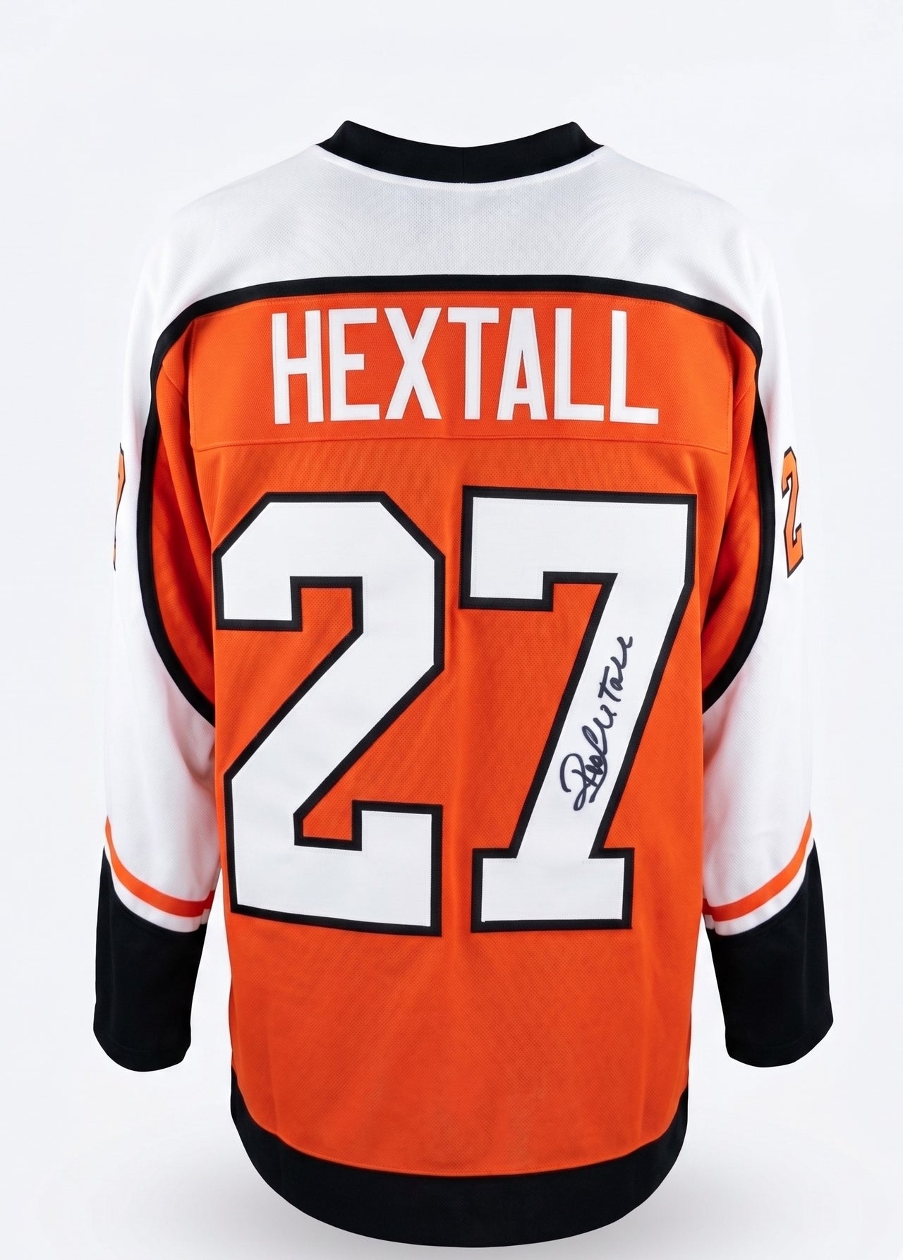 Ron Hextall Philadelphia Flyers Autographed Orange Hockey Jersey