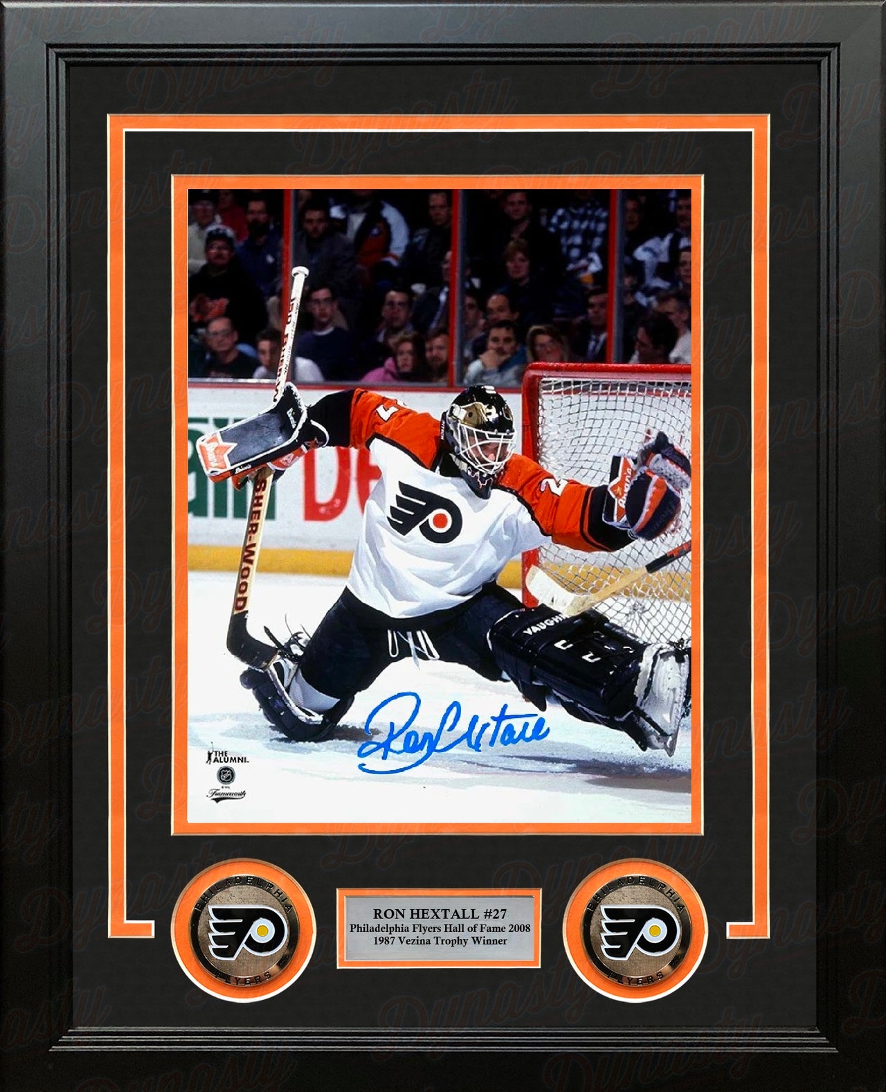 Ron Hextall Save Action Philadelphia Flyers Autographed 8" x 10" Framed Hockey Photo