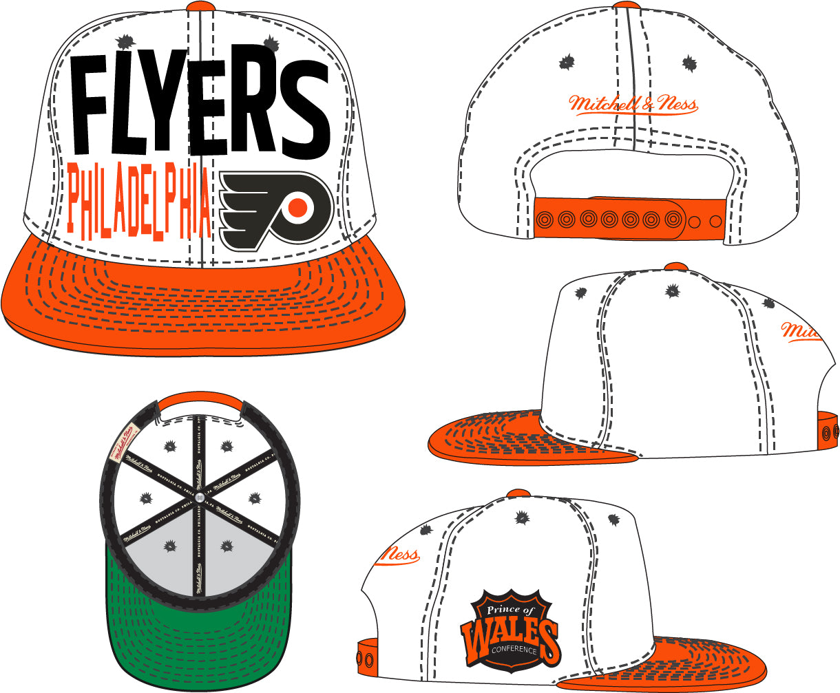 Philadelphia Flyers Mitchell & Ness Toss Up Snapback Vintage Hat