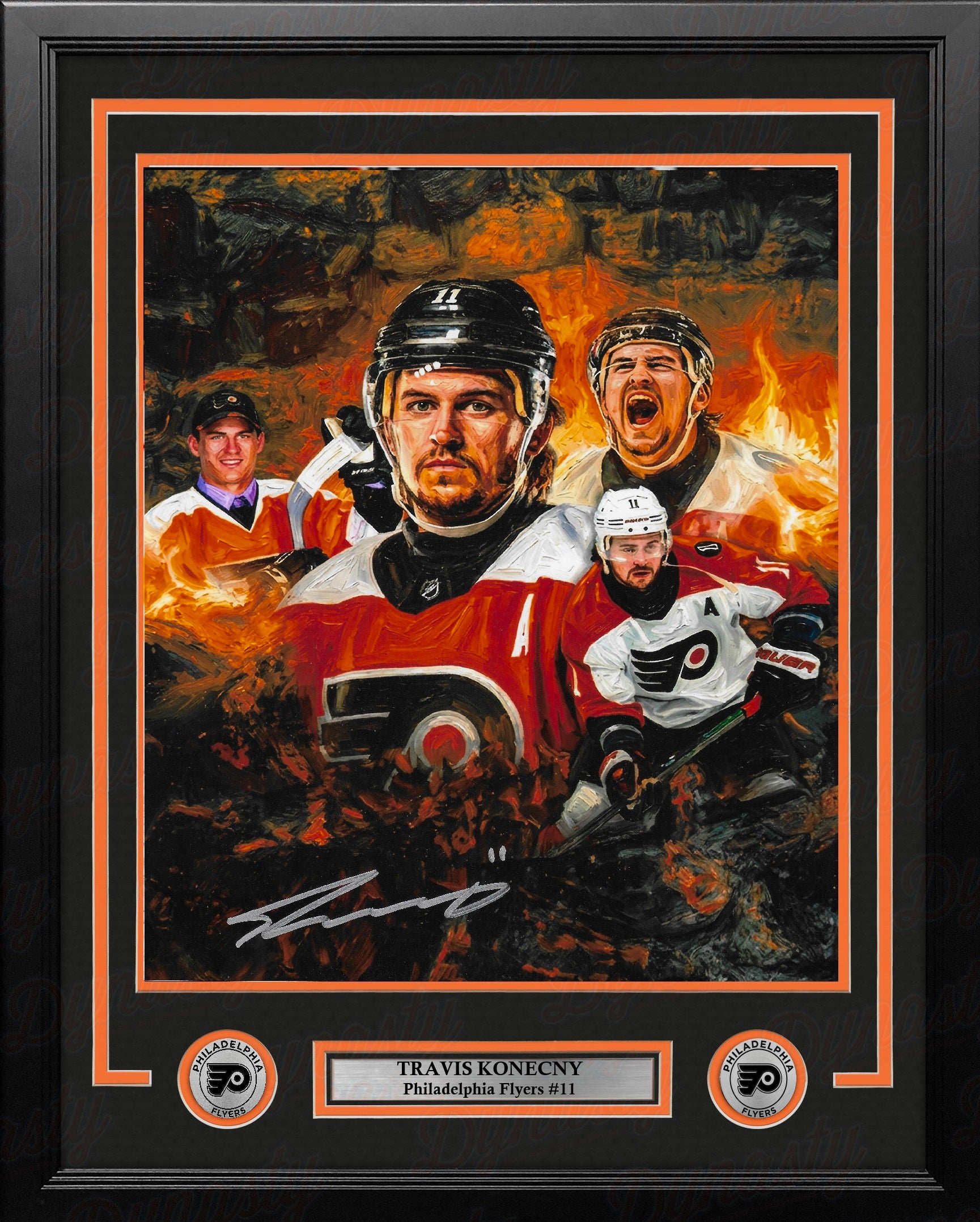 Travis Konecny Philadelphia Flyers Autographed 11" x 14" Framed Collage Hockey Photo