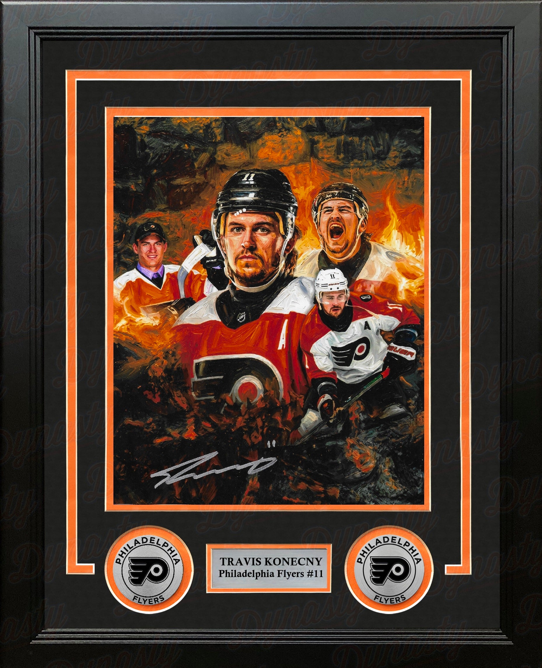 Travis Konecny Philadelphia Flyers Autographed 8" x 10" Framed Collage Hockey Photo