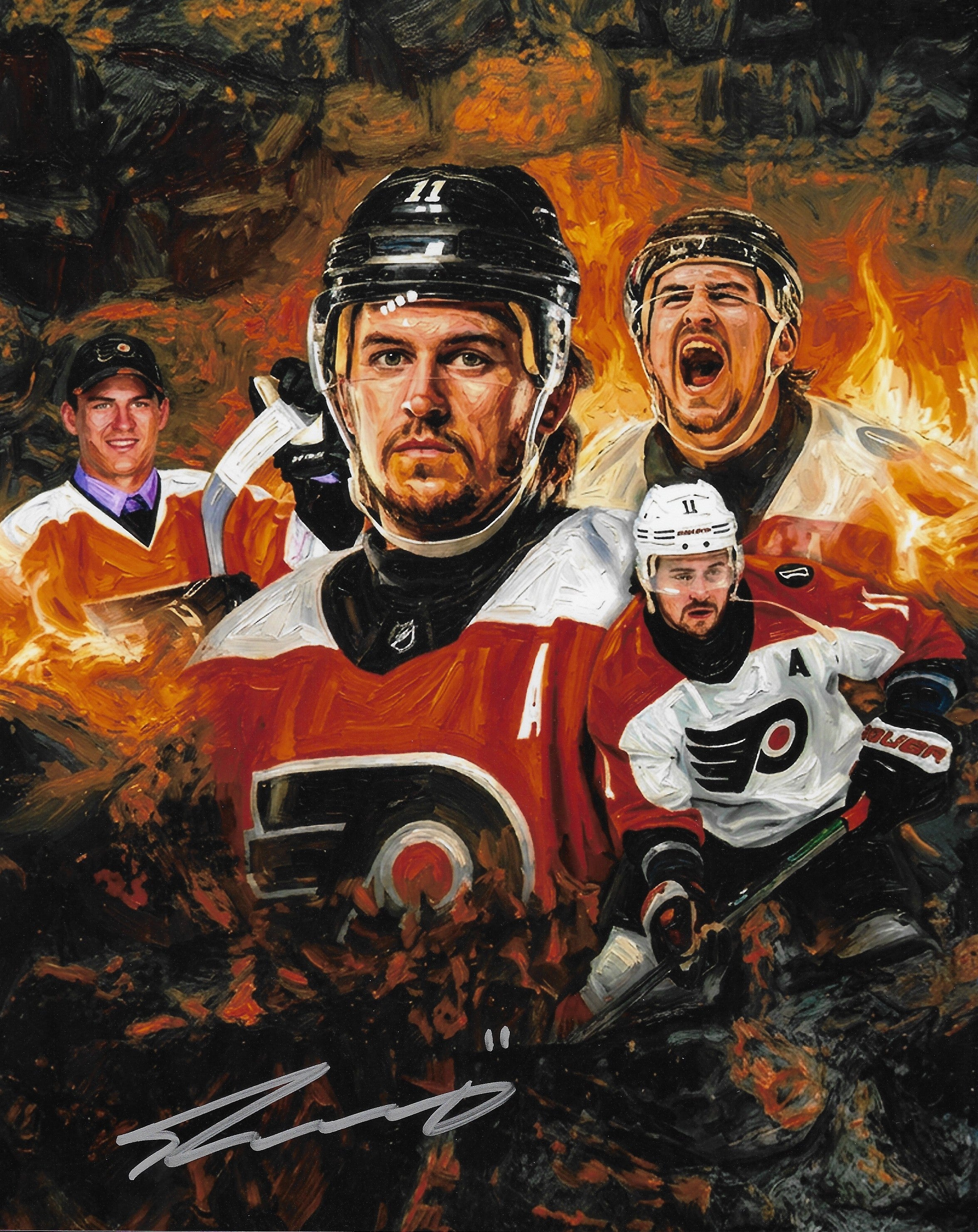 Travis Konecny Philadelphia Flyers Autographed 8" x 10" Collage Hockey Photo
