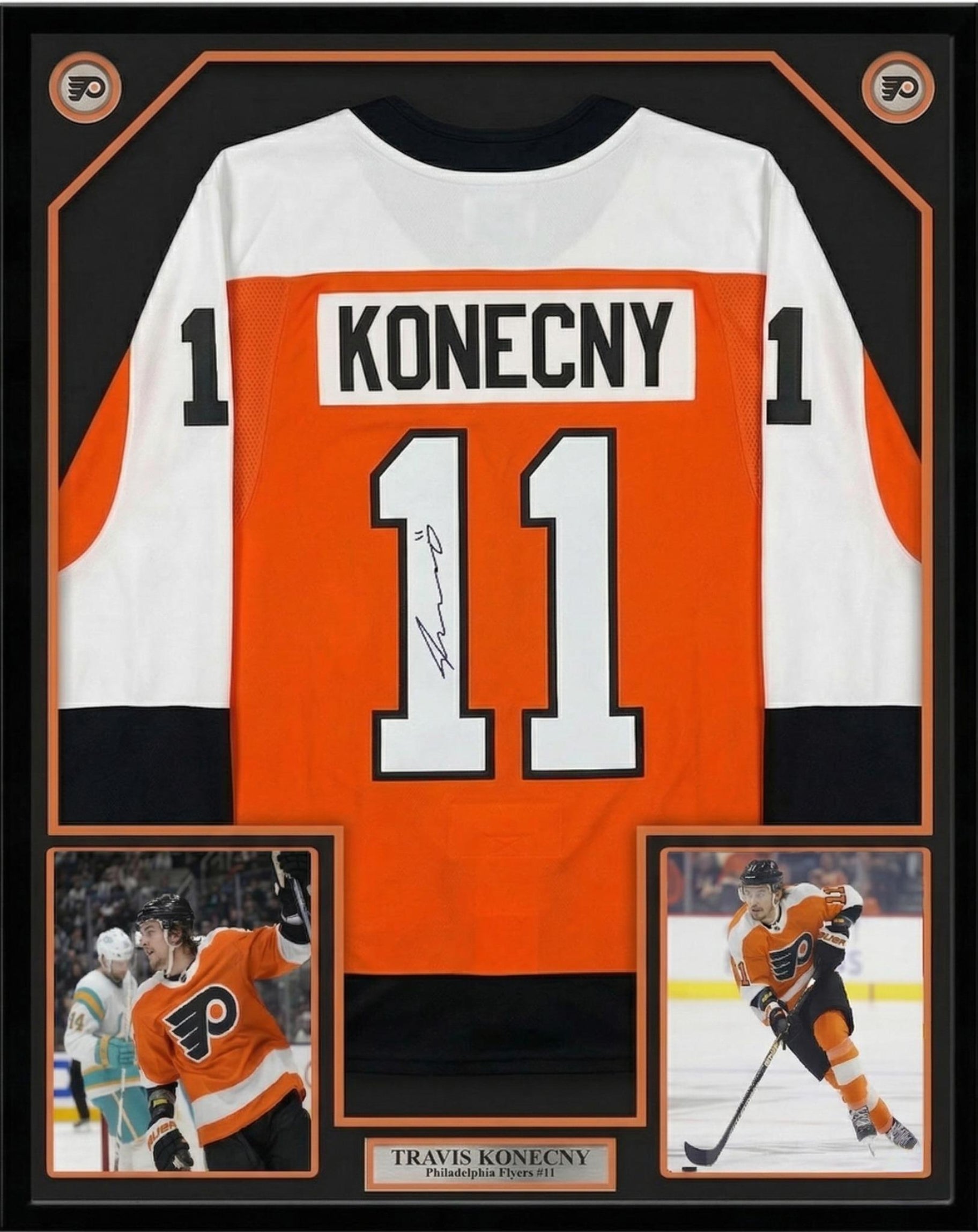 Travis Konecny Philadelphia Flyers Autographed Framed Pro-Style Jersey