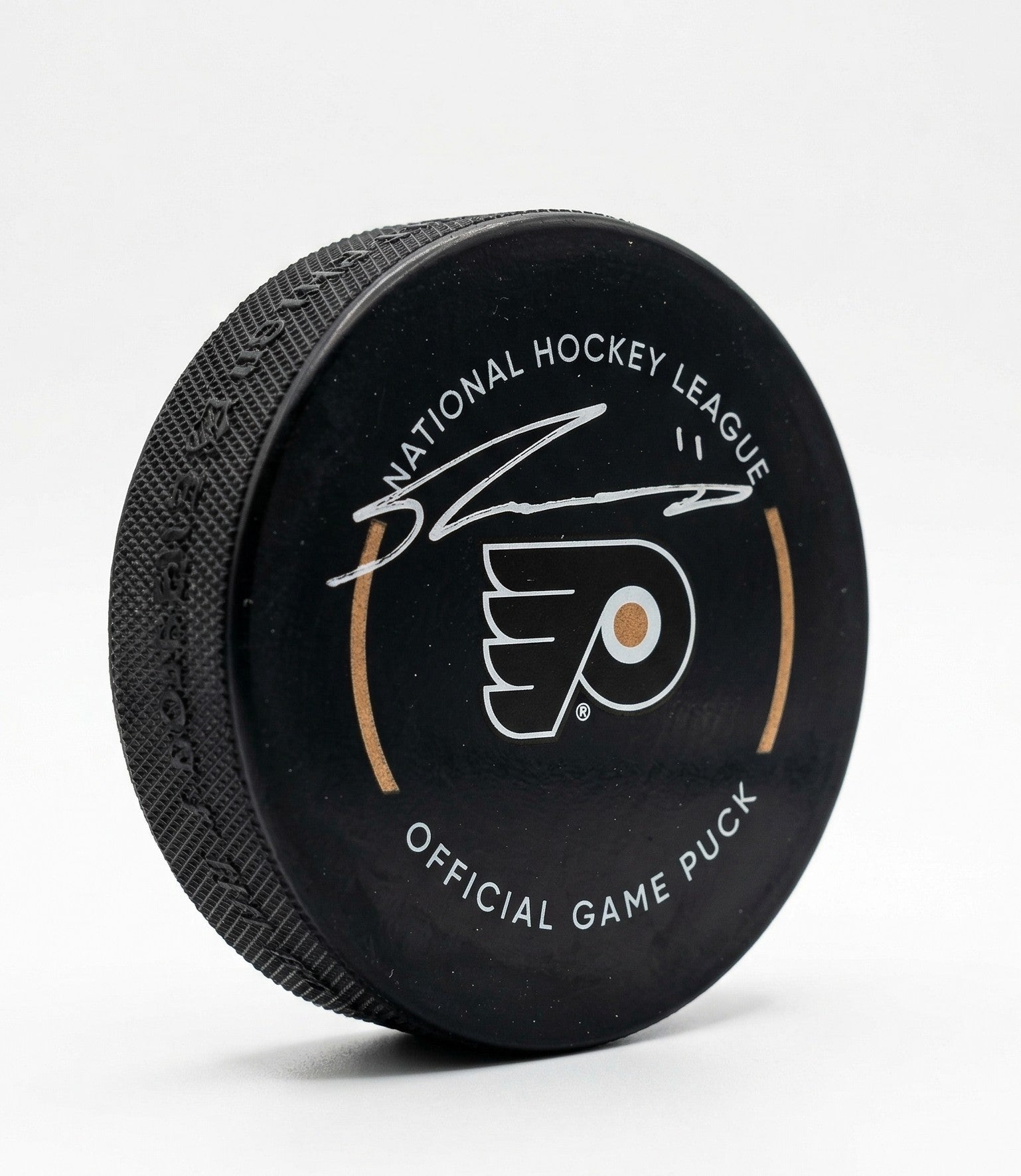 Travis Konecny Philadelphia Flyers Autographed Game Model Hockey Puck
