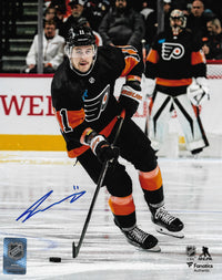 Travis Konecny Skating Action Philadelphia Flyers Autographed 11" x 14" Hockey Photo - Dynasty Sports & Framing 