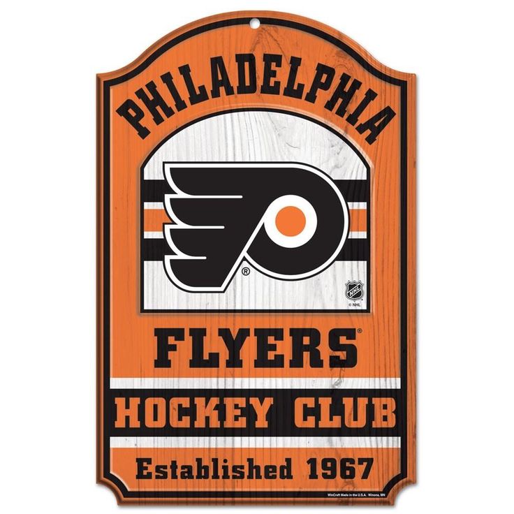 Philadelphia Flyers Fan Cave 11" x 17" Wood Sign