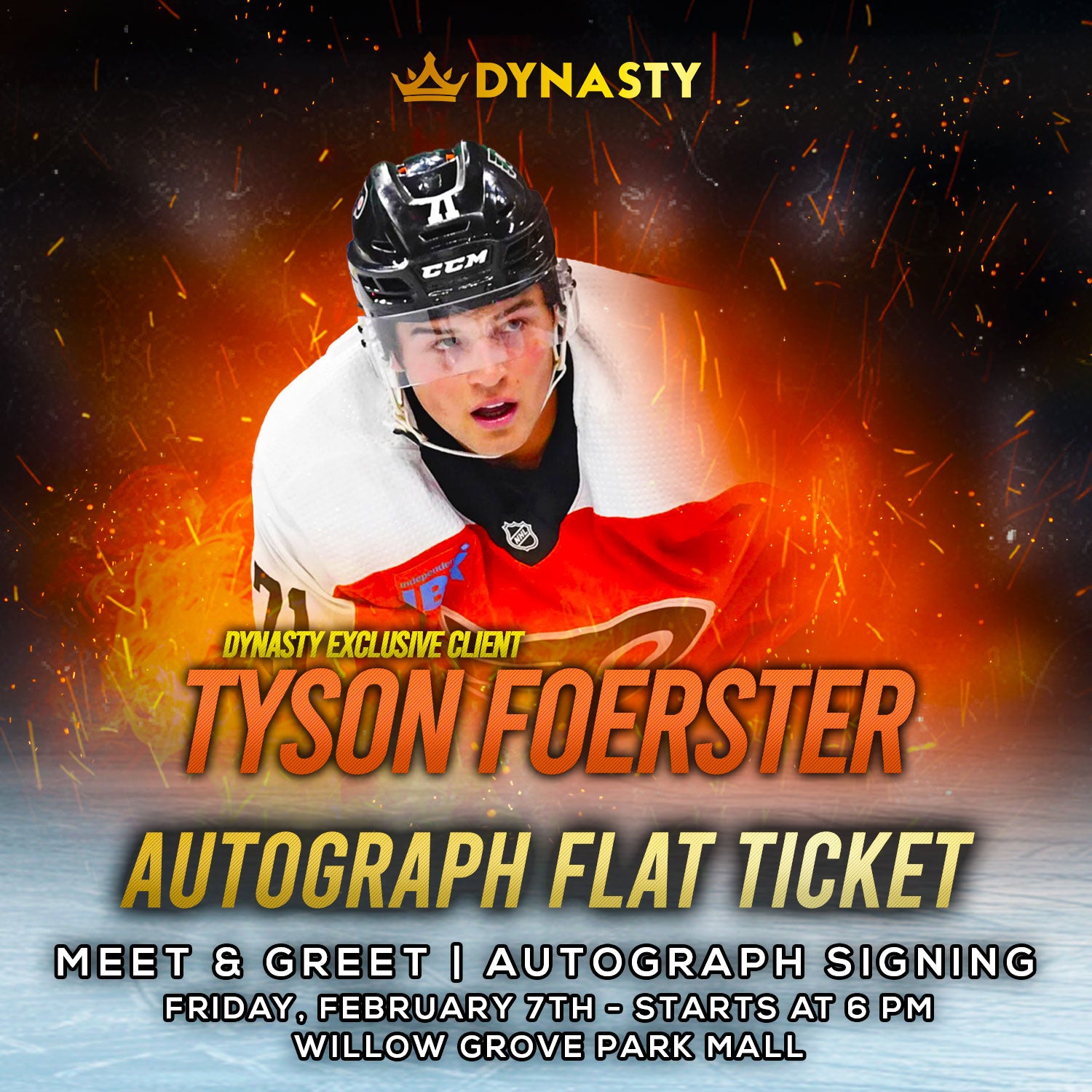 Tyson Foerster Flyers Experience Tickets