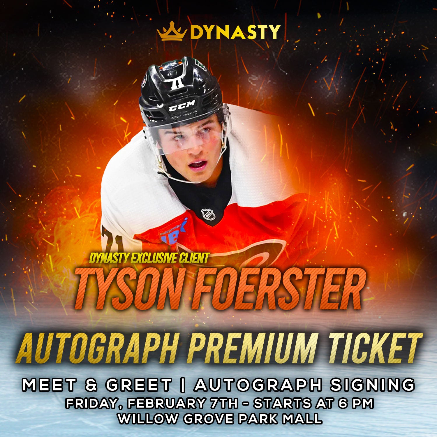 Tyson Foerster Flyers Experience Tickets