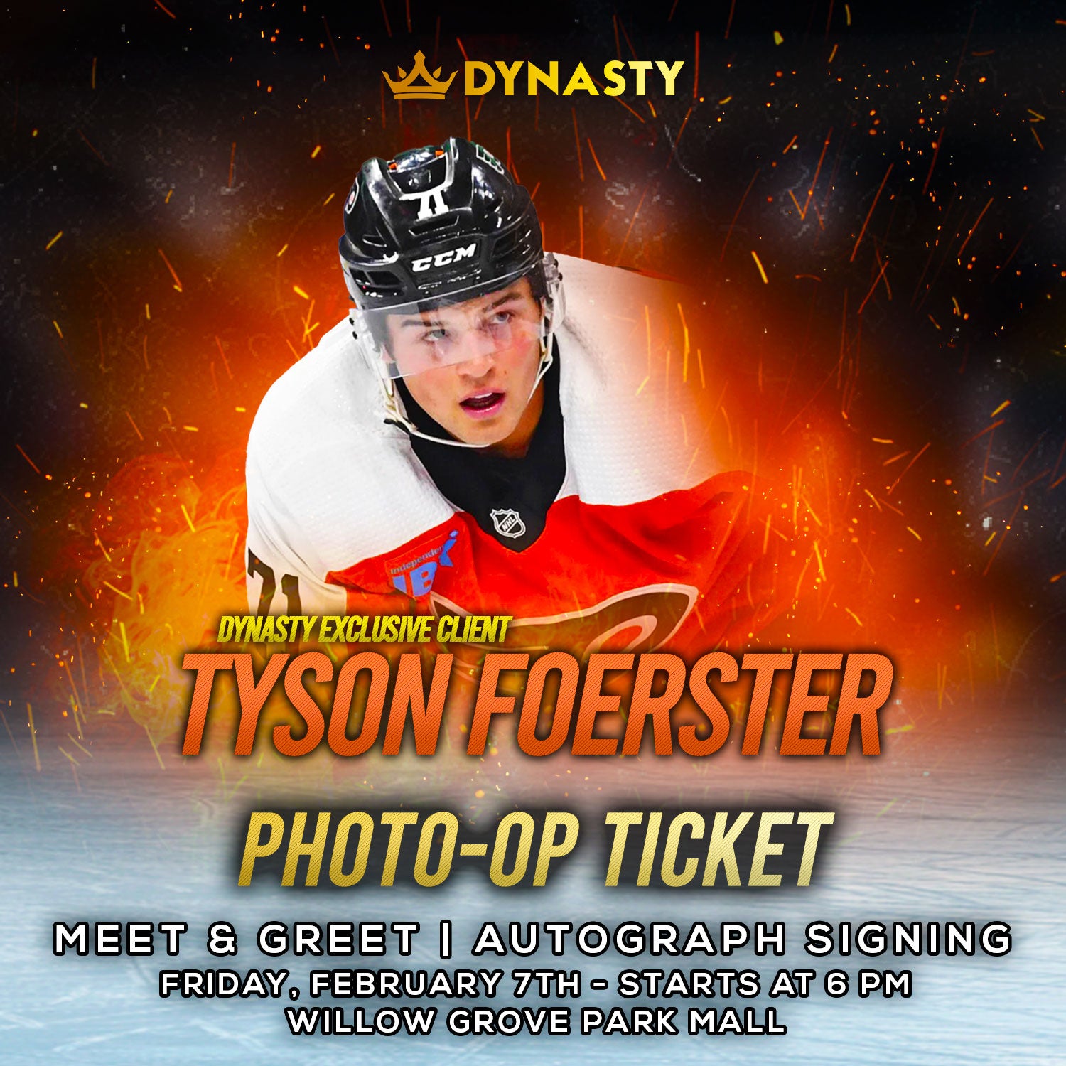 Tyson Foerster Flyers Experience Tickets