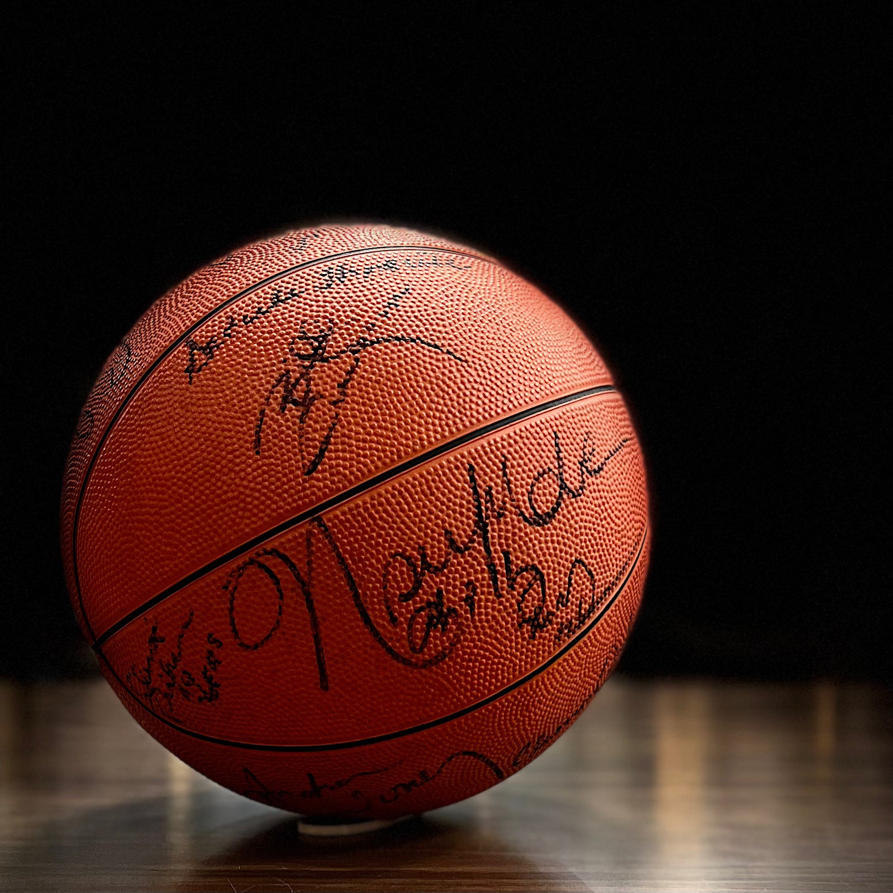 Philadelphia 76ers '84-85 Team-Signed Basketball (15 Autographs: Includes Erving, Malone, & Barkley)