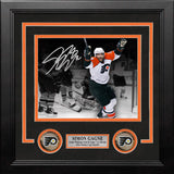 Simon Gagne Philadelphia Flyers Gm 7 Game-Winning Goal v Bruins Autographed 8x10 Framed Black Photo - Dynasty Sports & Framing 