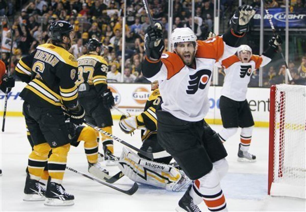 Simon Gagne Game 7 Game-Winning Goal v. Bruins Philadelphia Flyers Hockey Photo