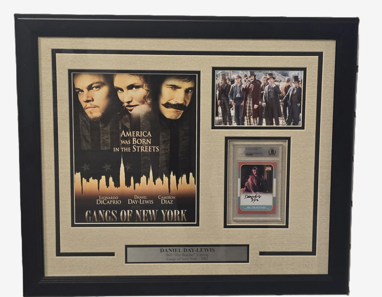 Daniel Day-Lewis Autographed Gangs of New York Framed Card Collage