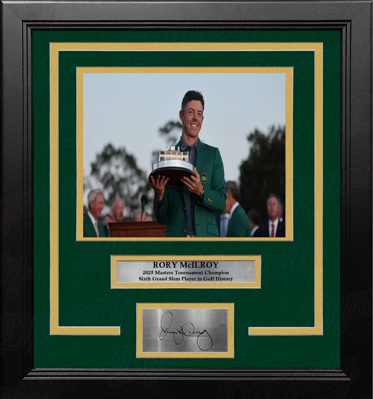 Rory McIlroy 2025 Masters Trophy 8" x 10" Framed Golf Photo with Engraved Autograph