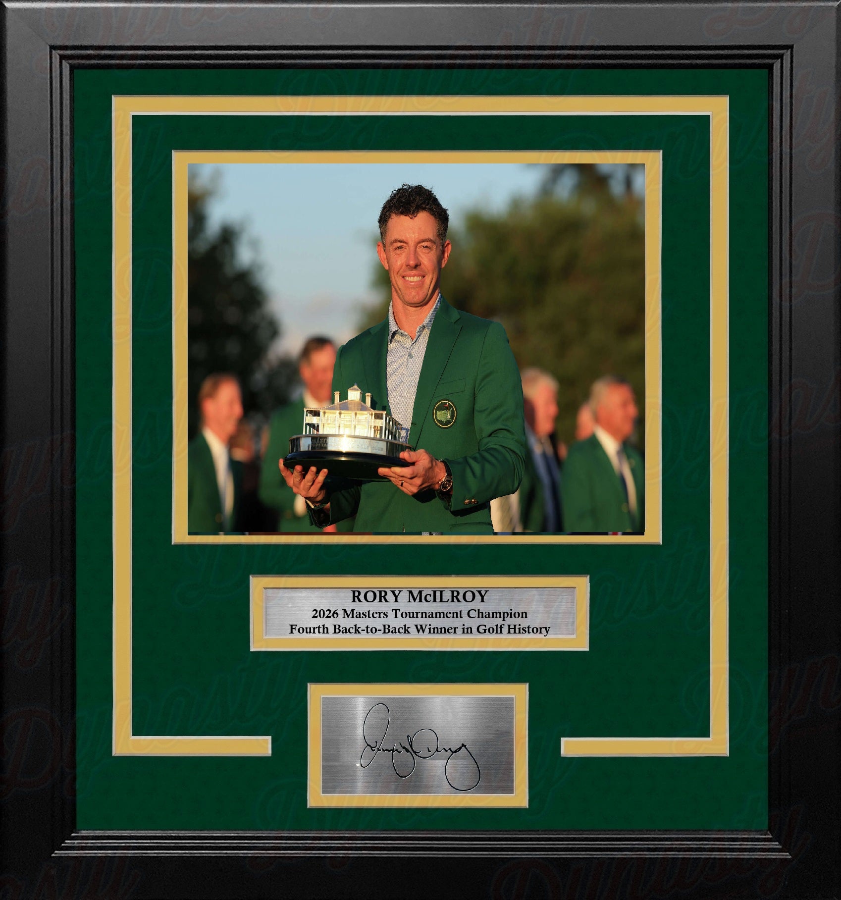 Rory McIlroy 2026 Masters Trophy 8" x 10" Framed Golf Photo with Engraved Autograph
