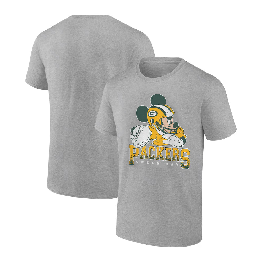 Green Bay Packers Mickey at Quarterback Disney Vintage Football T-Shirt