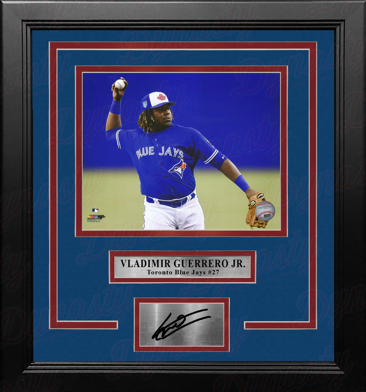 Vladimir Guerrero, Jr. Toronto Blue Jays Fielding 8" x 10" Framed Baseball Photo with Engraved Autograph