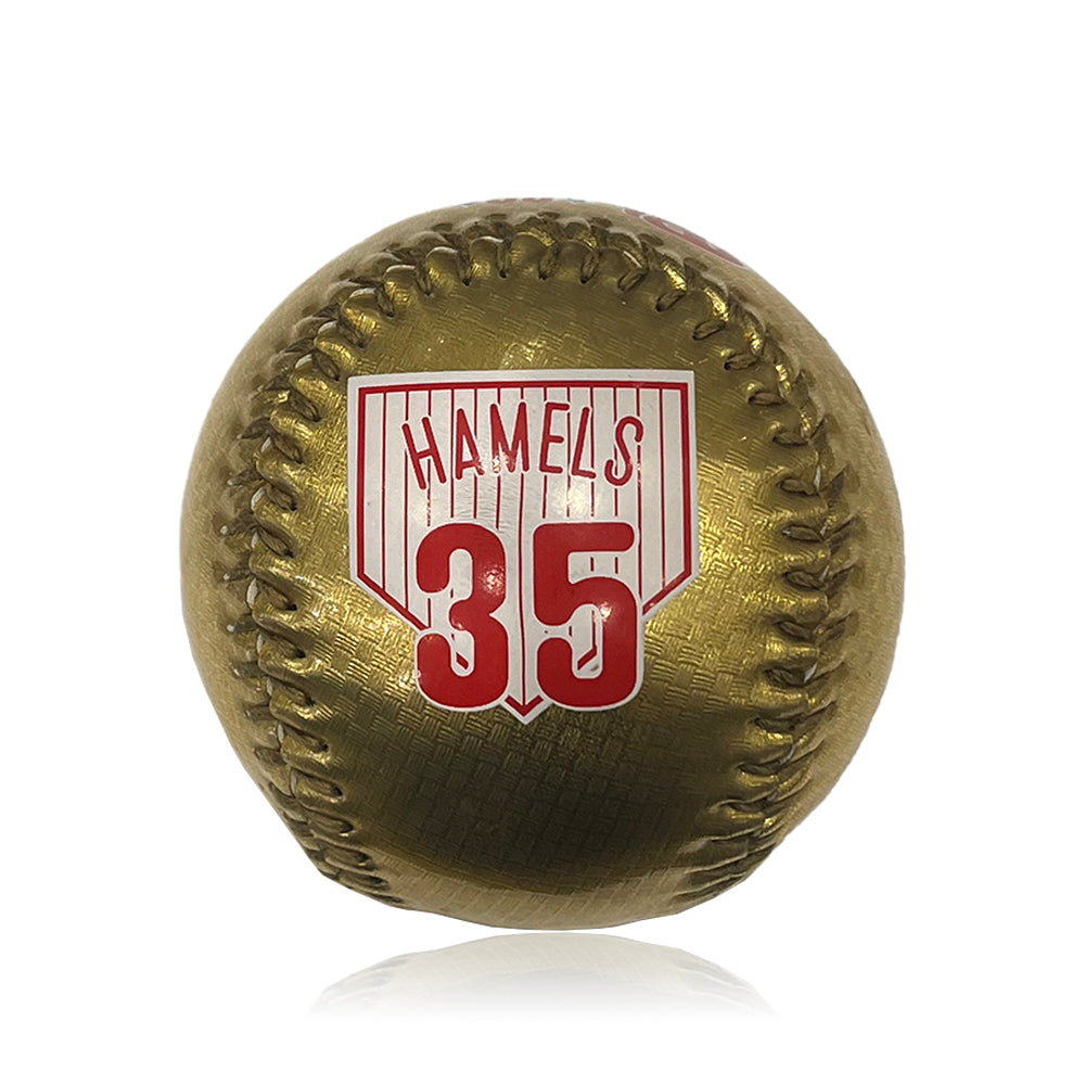 Cole Hamels Retirement Night Commemorative Gold Rawlings Baseball