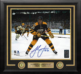 Hampus Lindholm 2023 Winter Classic Action Boston Bruins Autographed 11" x 14" Framed Hockey Photo - Dynasty Sports & Framing 