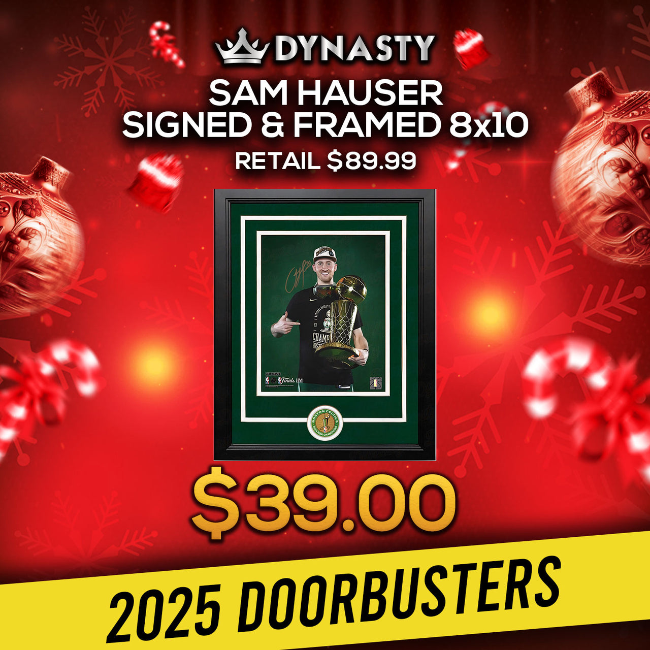 Sam Hauser Boston Celtics Champs Framed 8"x10" Photo | Doorbuster