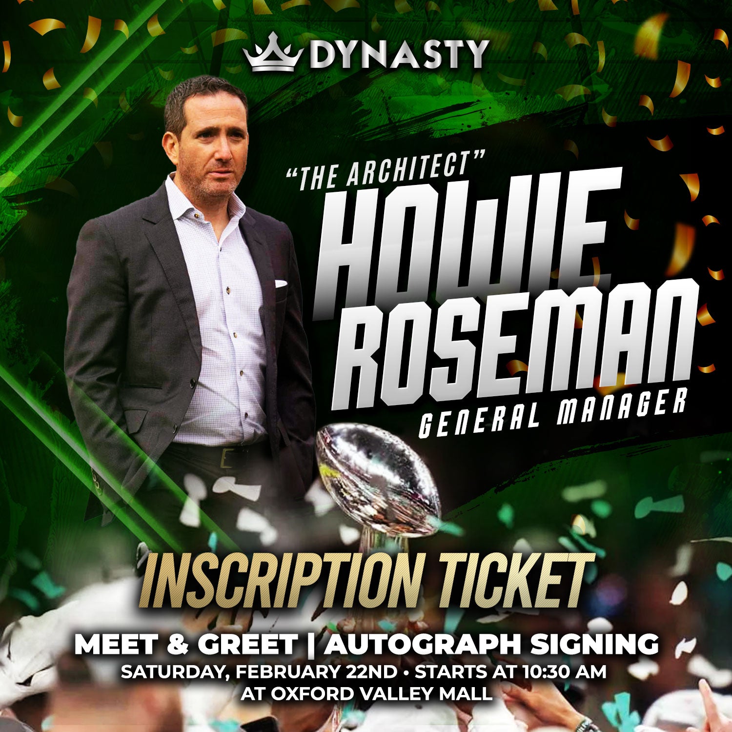 Howie Roseman World Champions Inscription Ticket