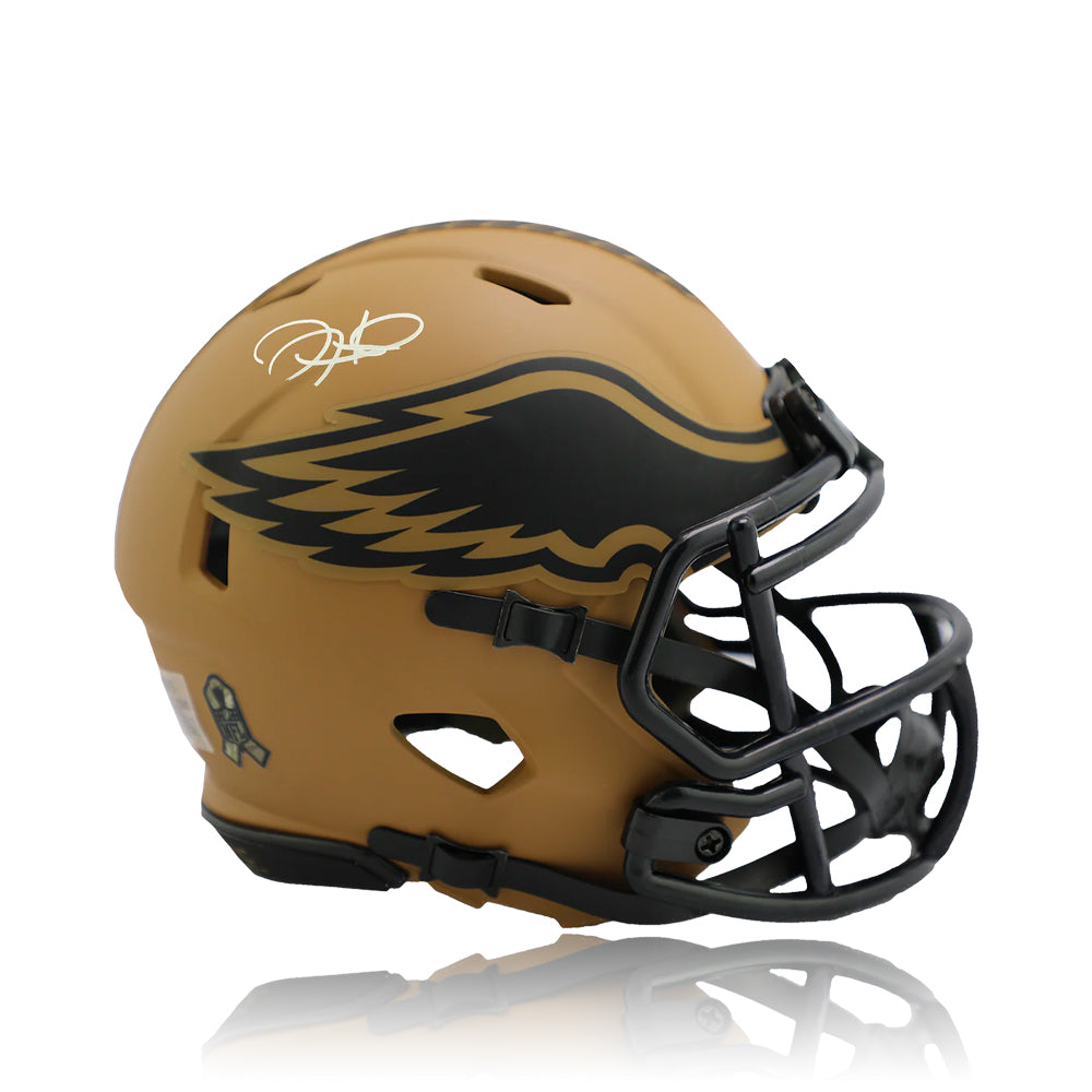 Jalen Hurts Philadelphia Eagles Autographed Full-Size 2023 Salute to Service Speed Helmet