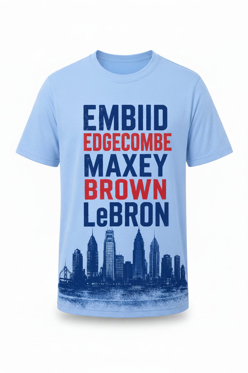Philly Basketball Dream Team Lineup T-Shirt