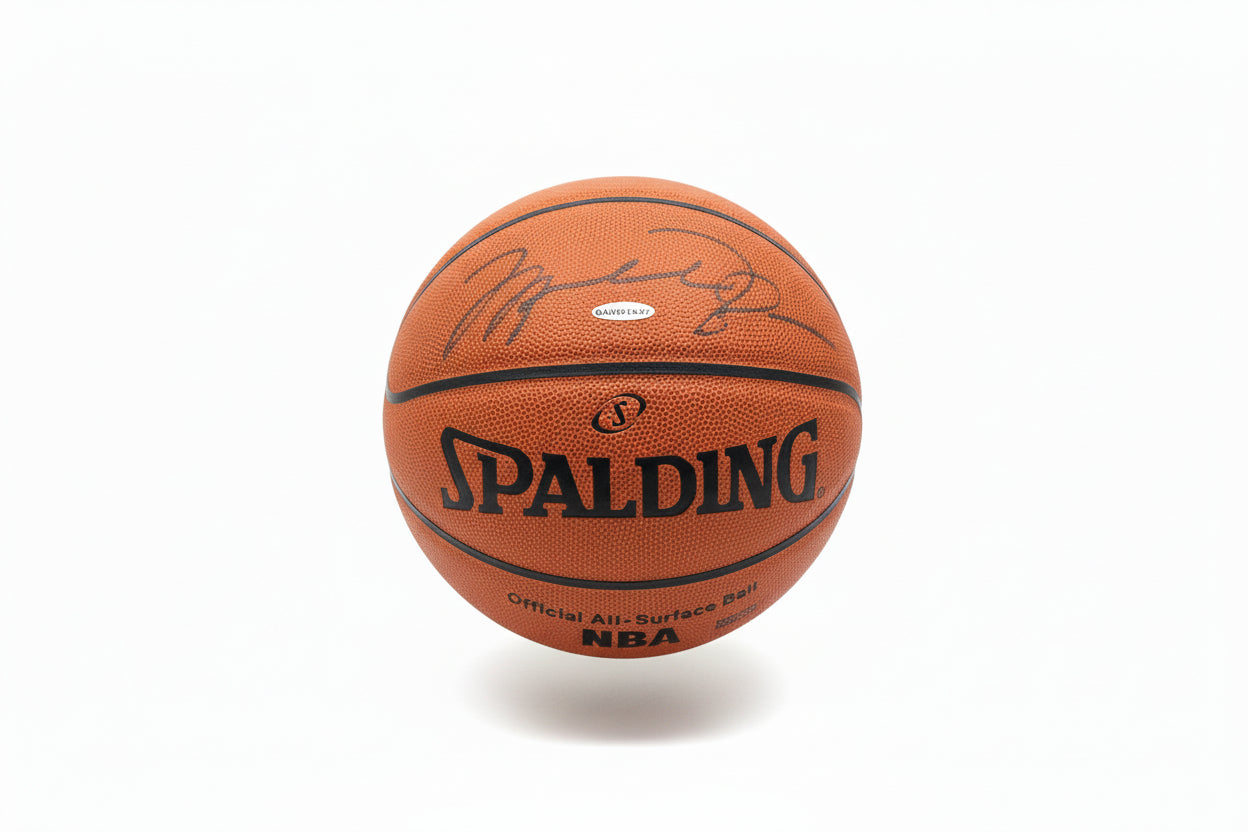 Michael Jordan Autographed Spalding Basketball Upper Deck Chicago Bulls