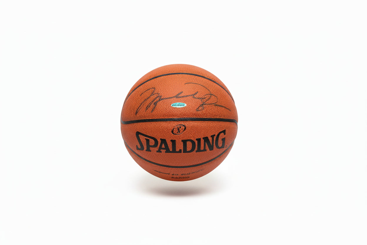 Michael Jordan Autographed Spalding Basketball Upper Deck Chicago Bulls