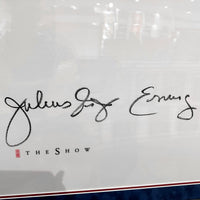 Julius Erving The Show Philadelphia 76ers Autographed 46" x 20" Framed Basketball Photo
