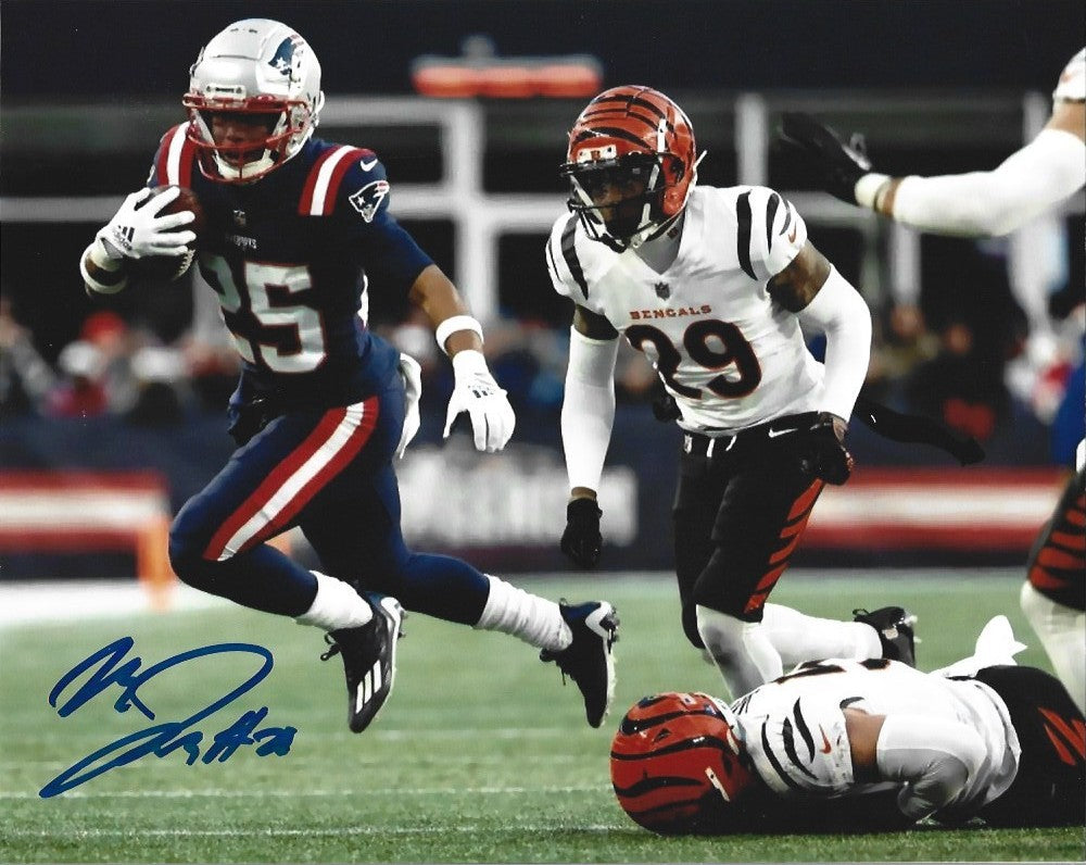 Marcus Jones New England Patriots Signed 11" x 14" Action Photo