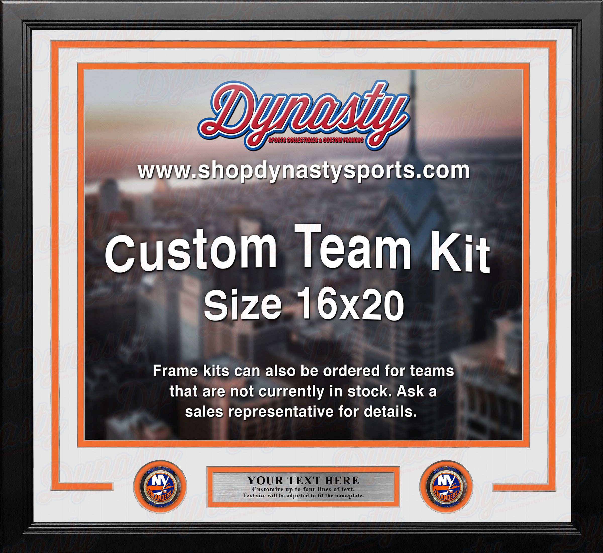 New York Islanders Custom NHL Hockey 16x20 Picture Frame Kit (Multiple Colors)