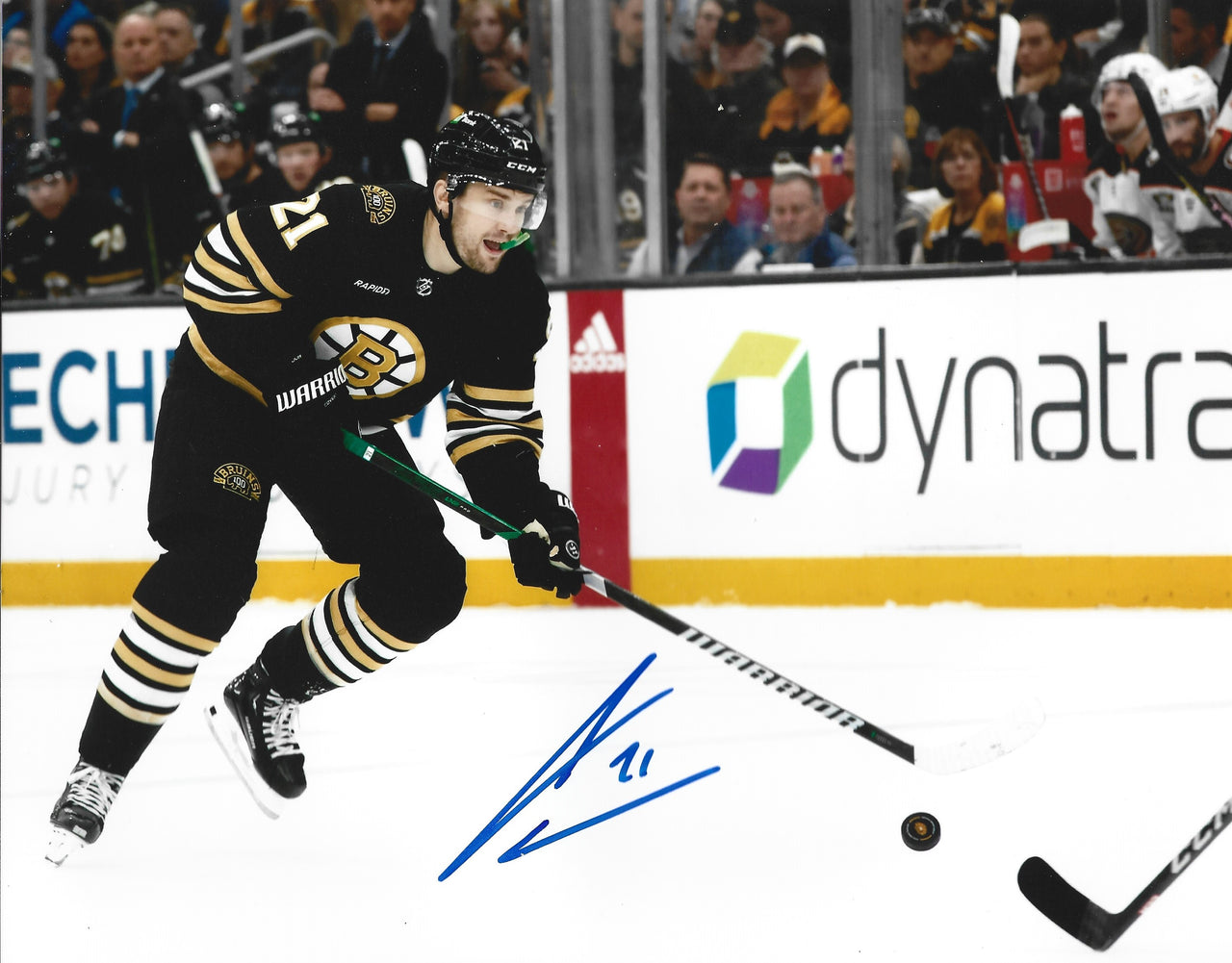 James Van Riemsdyk Skating Action Autographed Boston Bruins 8" x 10" Hockey Photo