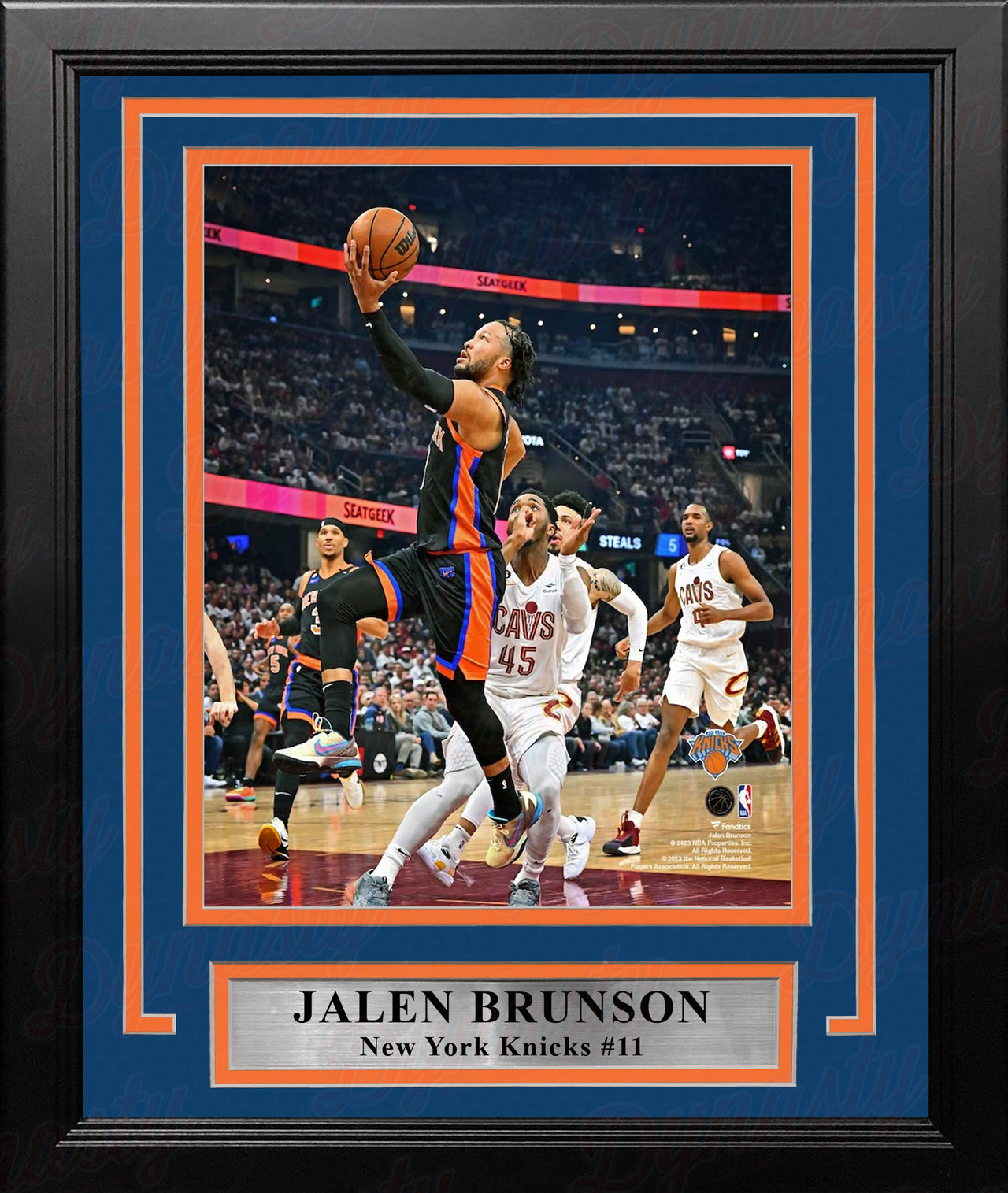 Jalen Brunson in Action New York Knicks 8" x 10" Framed Basketball Photo