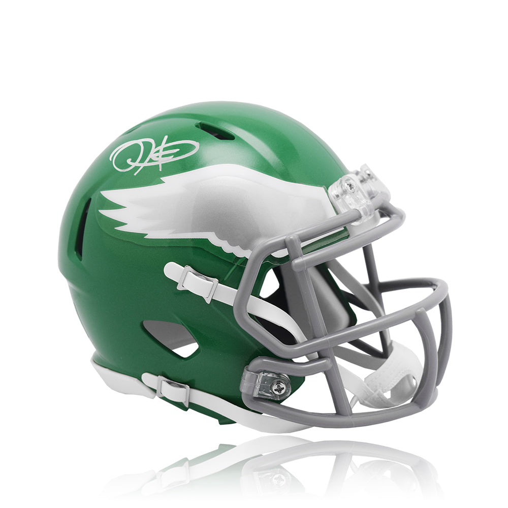 Jalen Hurts Philadelphia Eagles Autographed Alternate Kelly Green Mini-Helmet