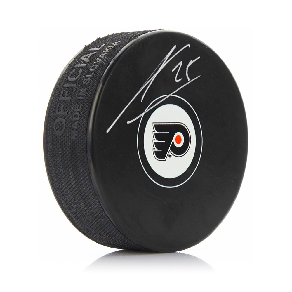 James Van Riemsdyk Autographed Philadelphia Flyers Hockey Logo Puck