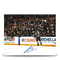 James Van Riemsdyk Goal Celebration Autographed Boston Bruins 8" x 10" Hockey Photo
