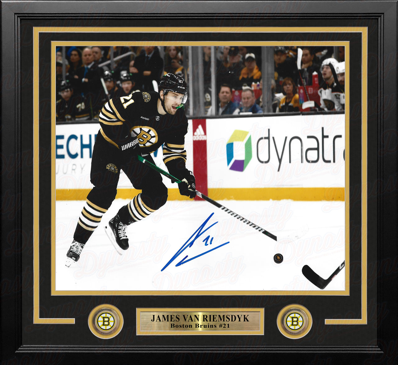 James Van Riemsdyk Skating Action Autographed Boston Bruins 11" x 14" Framed Hockey Photo