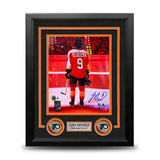 Jamie Drysdale Orange Spotlight Philadelphia Flyers Autographed 8" x 10" Framed Hockey Photo - Dynasty Sports & Framing 