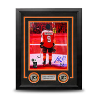 Jamie Drysdale Orange Spotlight Philadelphia Flyers Autographed 8" x 10" Framed Hockey Photo