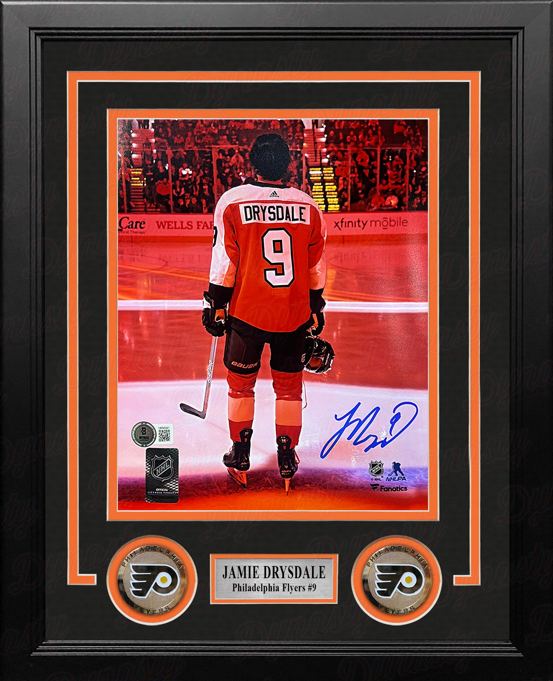 Jamie Drysdale Orange Spotlight Philadelphia Flyers Autographed 8" x 10" Framed Hockey Photo