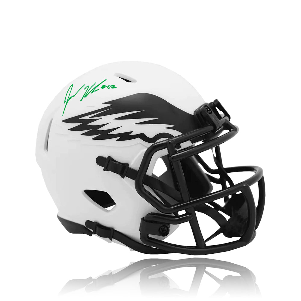 Jason Kelce Philadelphia Eagles Autographed Lunar Eclipse Mini-Helmet - Dynasty Sports & Framing 