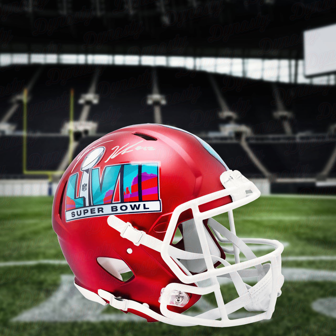 Jason Kelce Philadelphia Eagles Autographed Super Bowl LVII Mini-Helmet - Dynasty Sports & Framing 