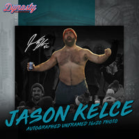 Jason Kelce Celebrates Buffalo Bills Mafia Photo | Retirement Pre-Sale Opportunity - Dynasty Sports & Framing 