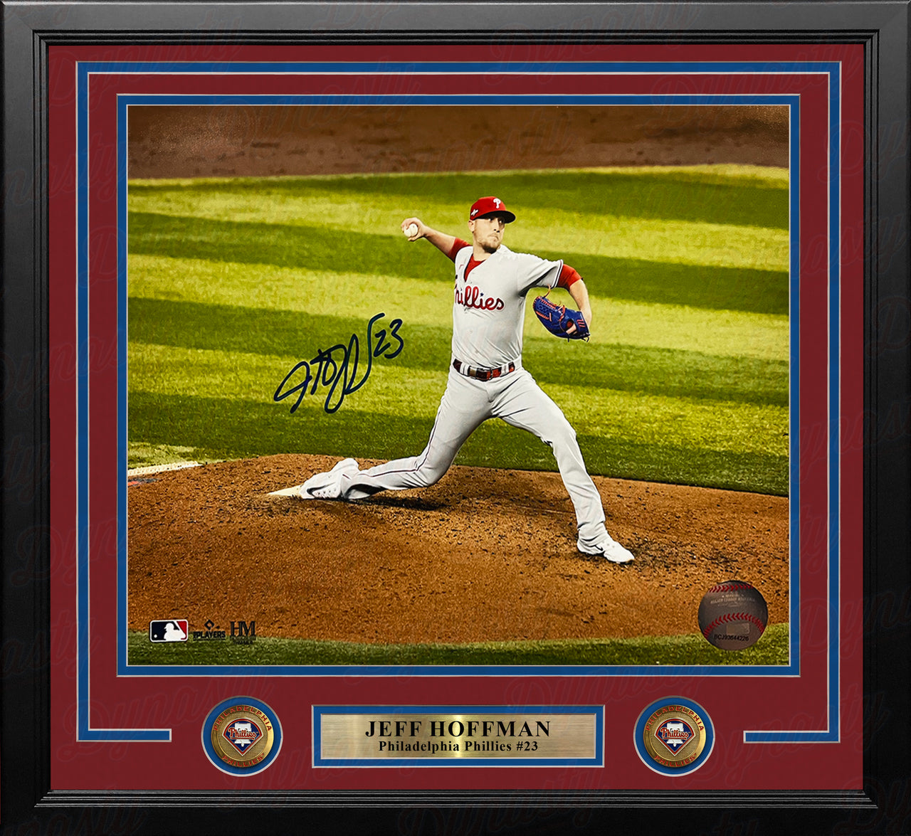 Jeff Hoffman Championship Action Philadelphia Phillies Autographed 11" x 14" Framed Baseball Photo