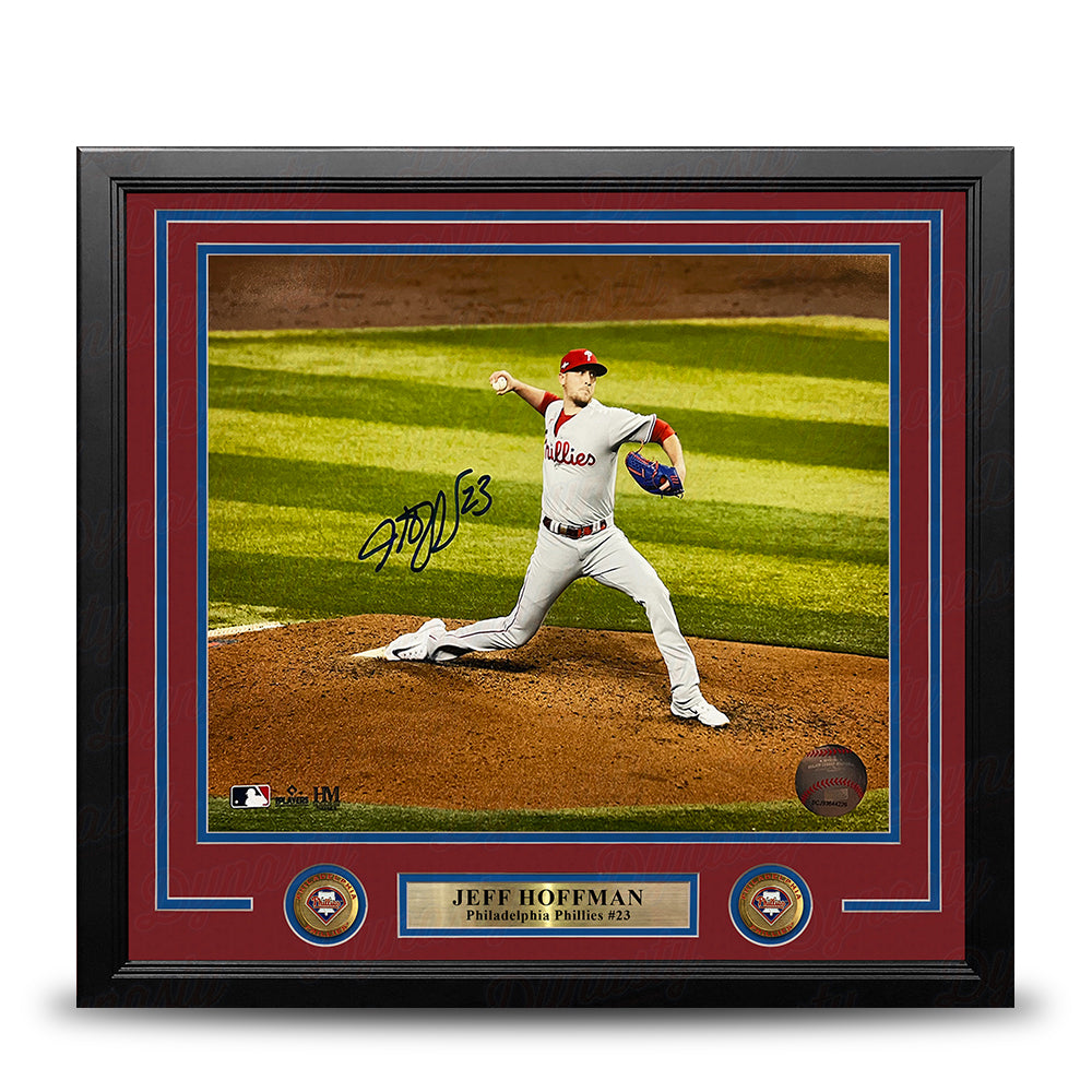 Jeff Hoffman Championship Action Philadelphia Phillies Autographed 11" x 14" Framed Baseball Photo