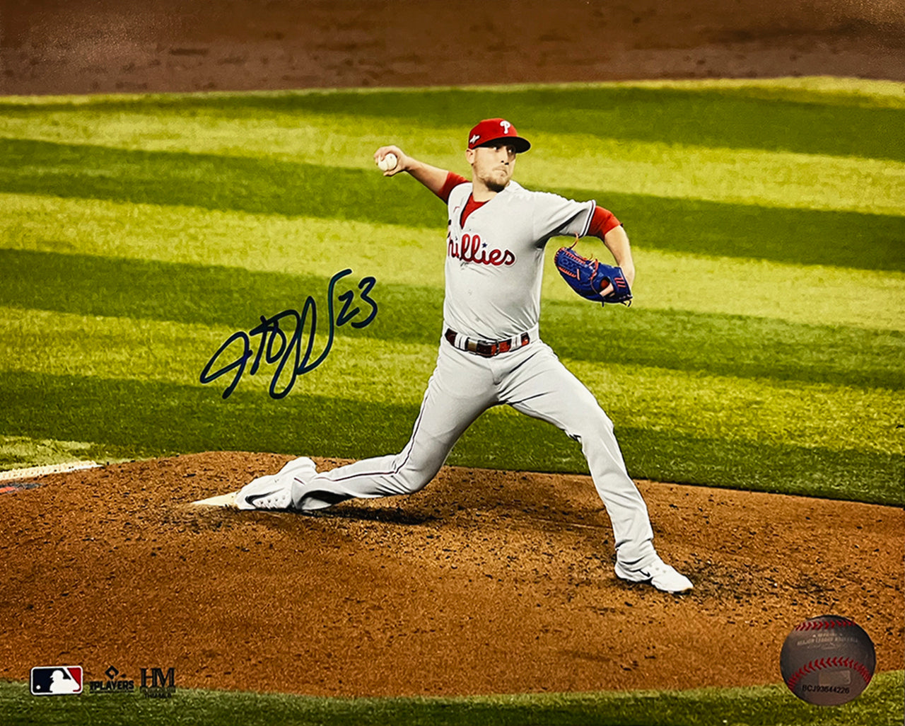 Jeff Hoffman Championship Action Philadelphia Phillies Autographed 11" x 14" Baseball Photo