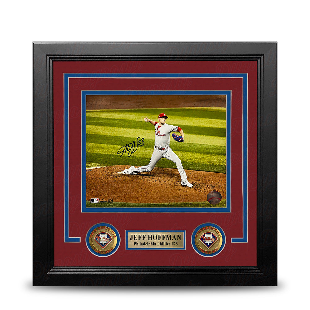Jeff Hoffman Championship Action Philadelphia Phillies Autographed 8" x 10" Framed Baseball Photo