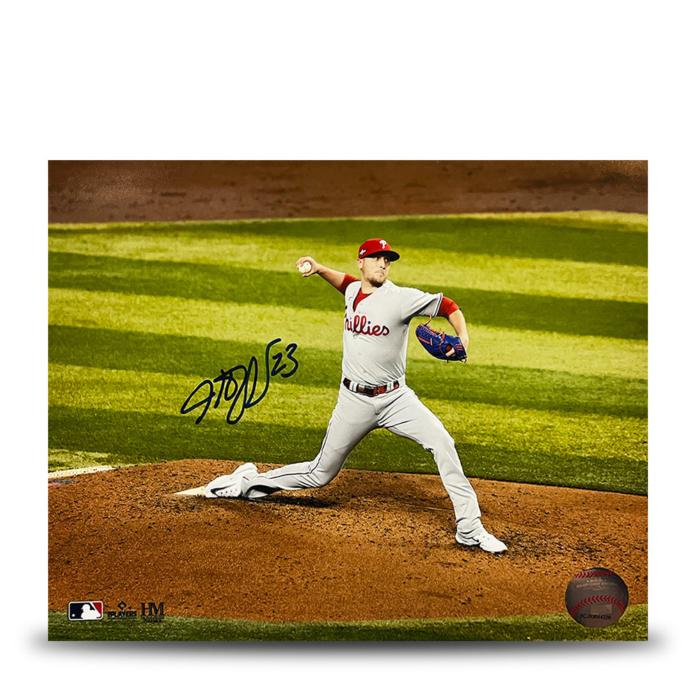 Jeff Hoffman Championship Action Philadelphia Phillies Autographed 8" x 10" Baseball Photo